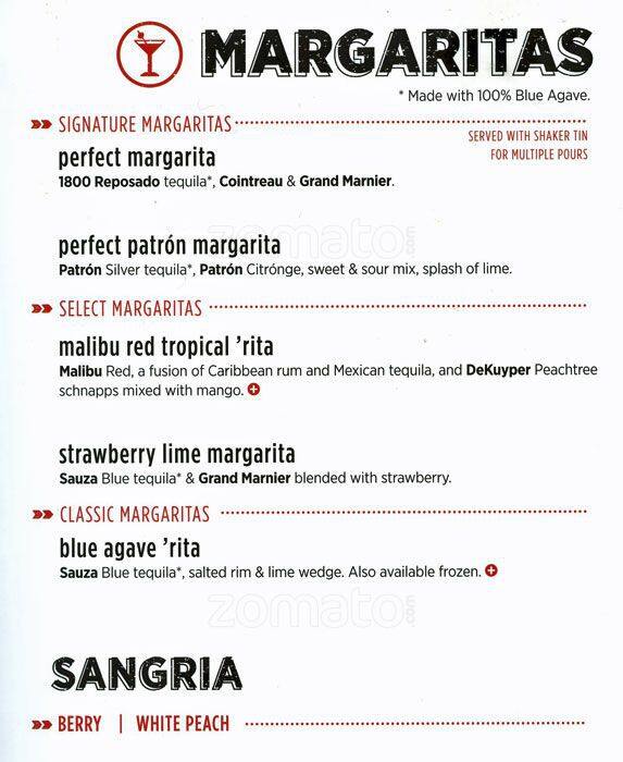 Applebee's menu