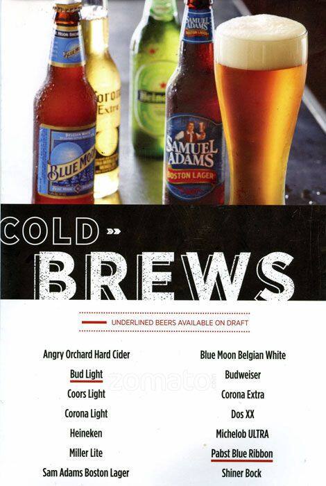 Applebee's menu