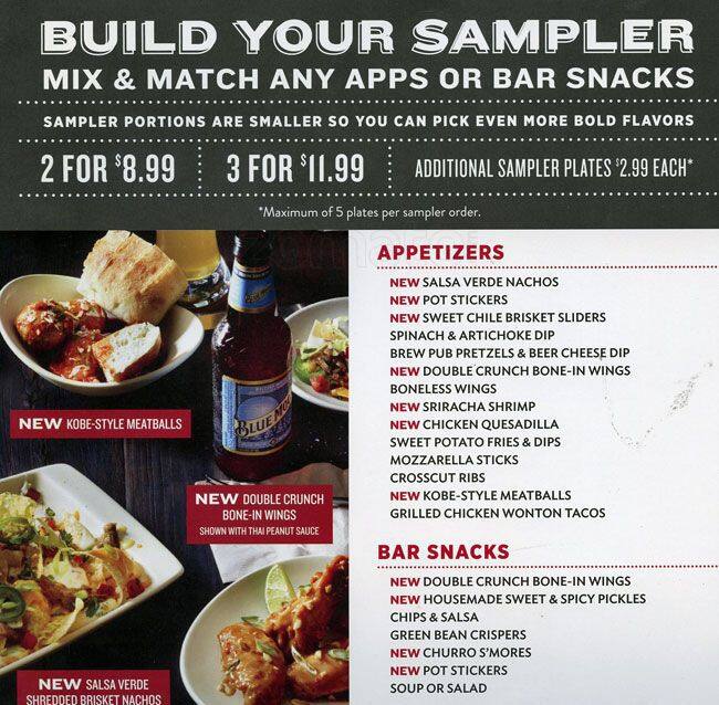 Applebee's menu