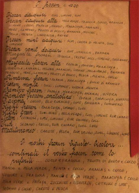 Menu di Café etniko 