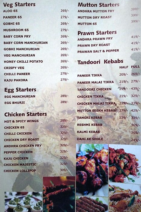 Menu of Nawab's Biryani, Sector 18, Noida