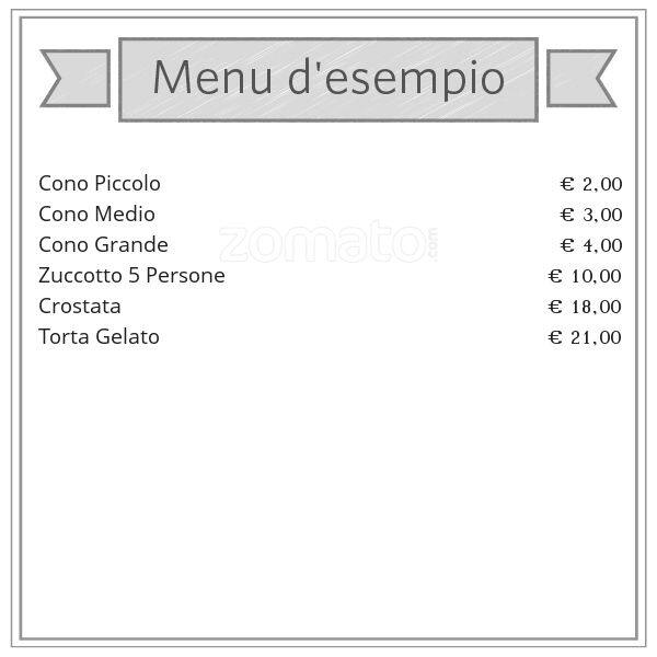 Menu di Pasticceria Tichetti 