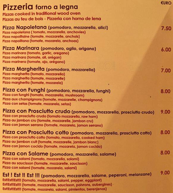 Menu di Rome 