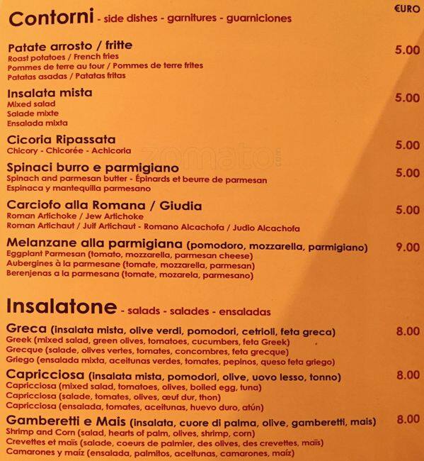 Menu di Rome 