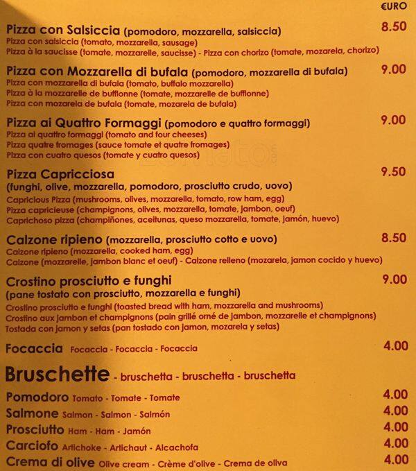 Menu di Rome 