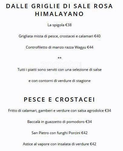Menu di Hotel de Russie 