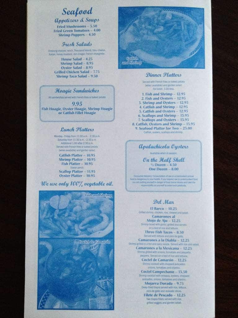 Menu at Puerto Nuevo Mexican & Seafood Restaurant, Banner Elk