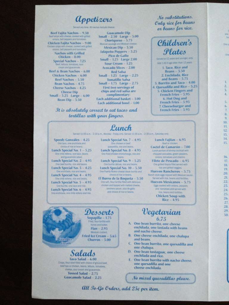 Puerto Nuevo Menu Menu For Puerto Nuevo Banner Elk Banner Elk