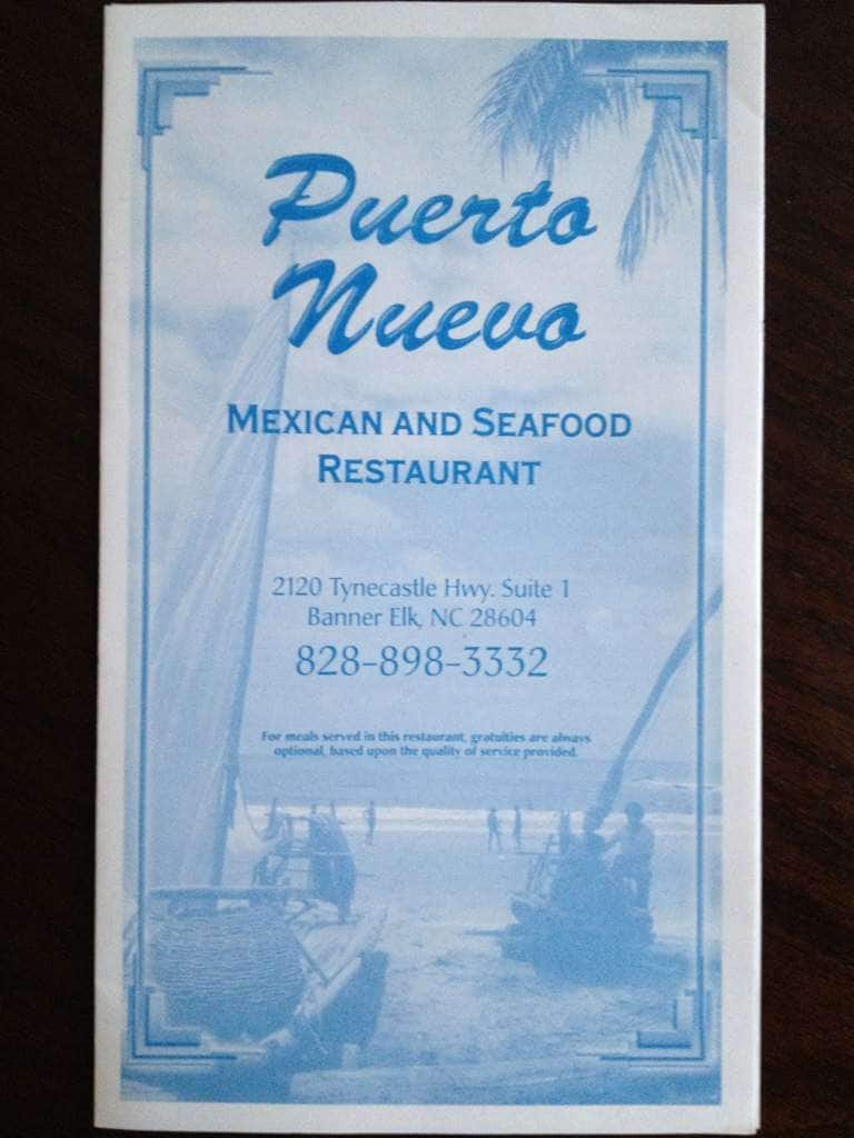 Puerto Nuevo Mexican & Seafood Restaurant menu