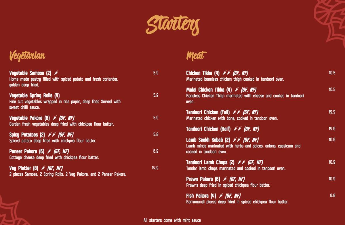 The Bay Leaf Menu Menu For The Bay Leaf Ulladulla Ulladulla