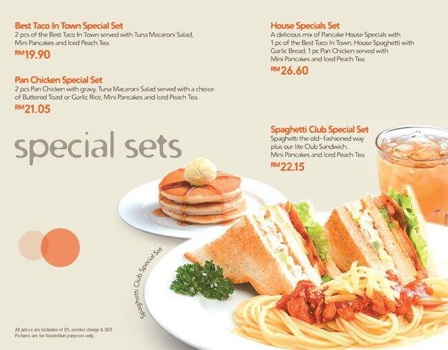 Pancake House Menu, Menu for Pancake House, Chow Kit, Kuala Lumpur
