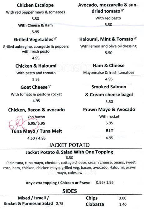 Piacere Cafe menu