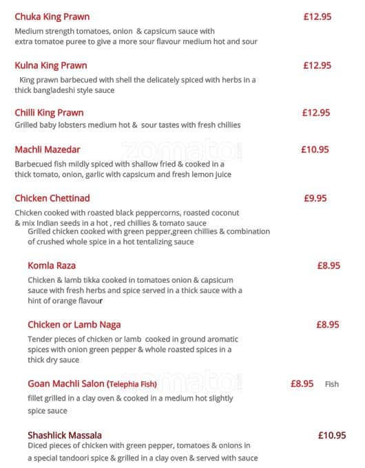 Haweli Of Sutton Indian Restaurant menu