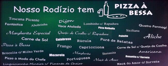 Pizza à Bessa cardápio