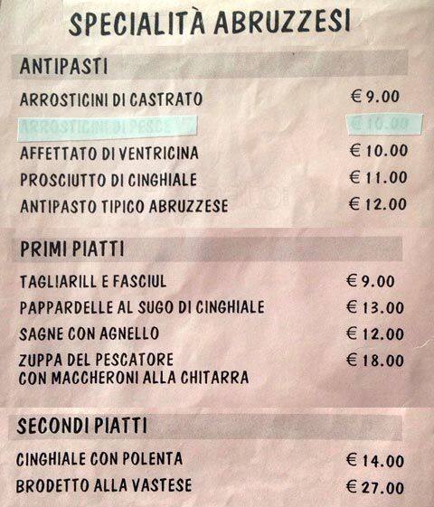 Menu Di Natale Abruzzese.Flash A Milano Foto Del Menu Con Prezzi