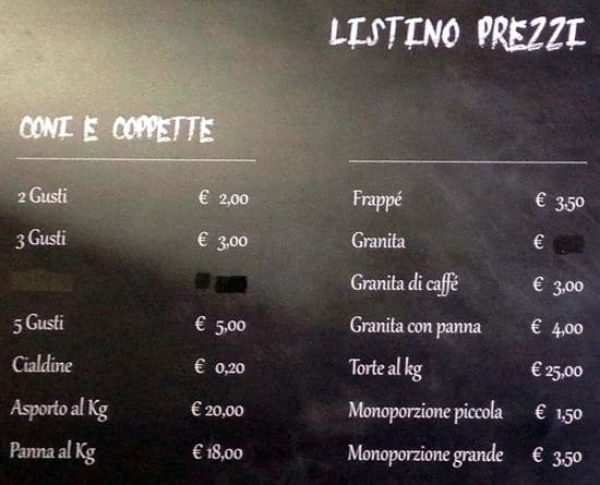 Menu di Bio & Bon 