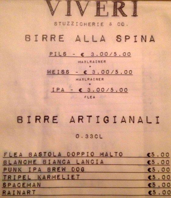 Menu di Viveri 