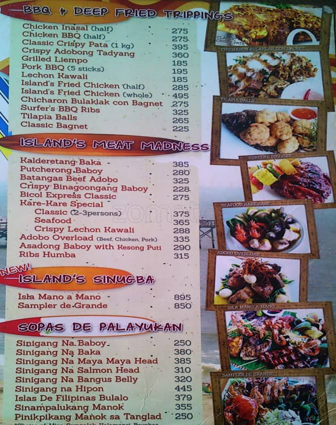 Seafood Island Menu, Menu for Seafood Island, Almanza, Las Piñas City ...