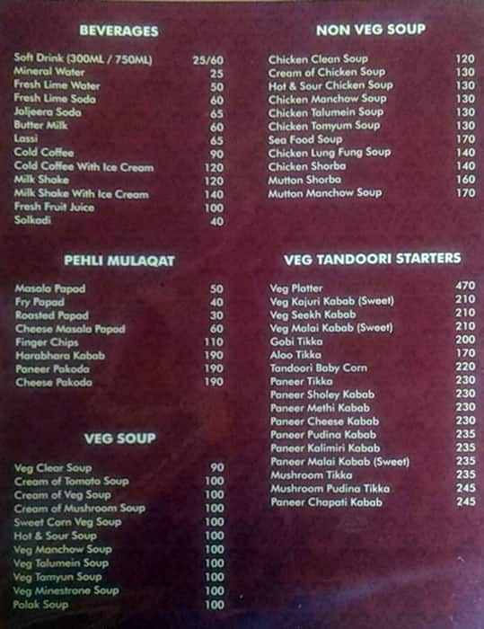 Menu Of Navmi Veg-Non Veg, Chinchwad, Pune