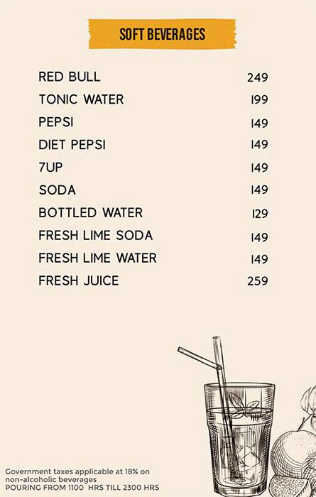 The Bar menu