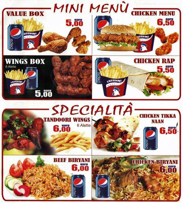 Menu di Chicken Hut 