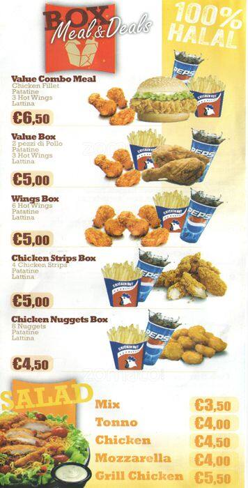 Menu di Chicken Hut 