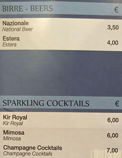 Menu di Ristorante Royal Santina 