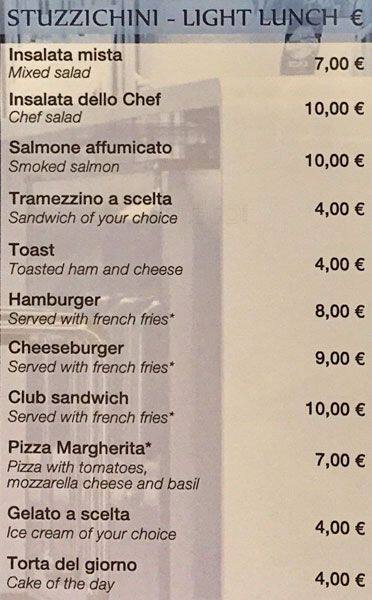 Menu di Ristorante Royal Santina 