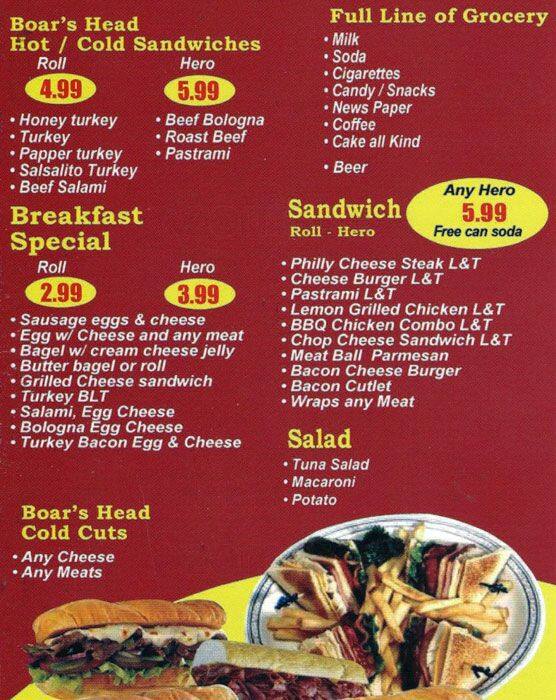 First on First Deli Menu, Menu for First on First Deli, Upper East Side