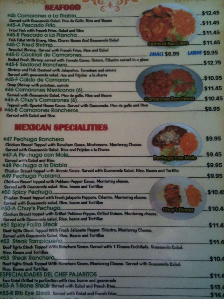 Ernesto's Mexican Restaurant Menu Urbanspoon/Zomato