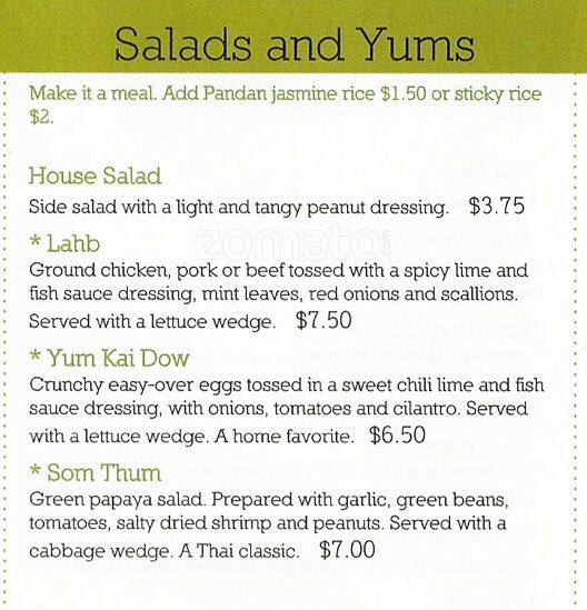 Pandan Thai Kitchen Menu Menu For Pandan Thai Kitchen Crowley