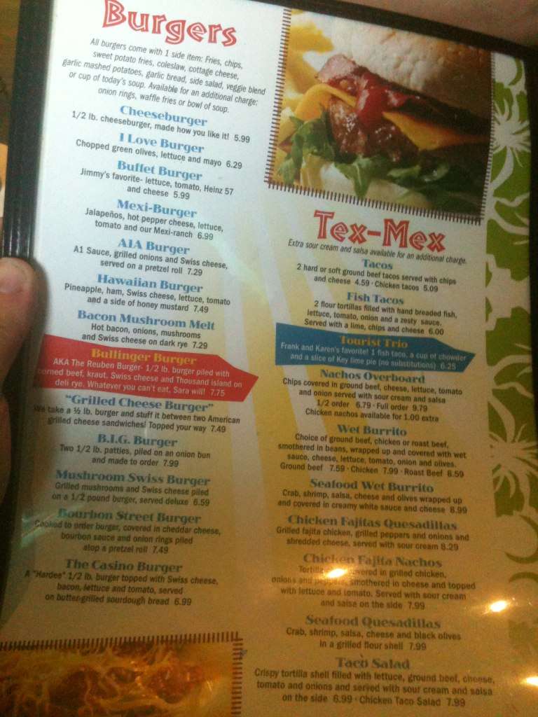 Menu at Bone Island Grille pub & bar, Jackson