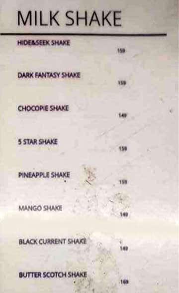 CENTRAL JAIL café menu