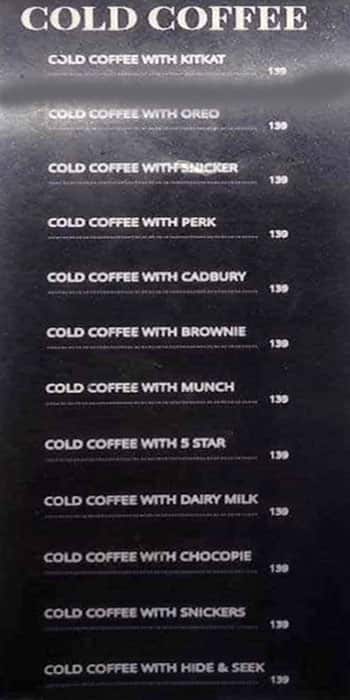CENTRAL JAIL café menu