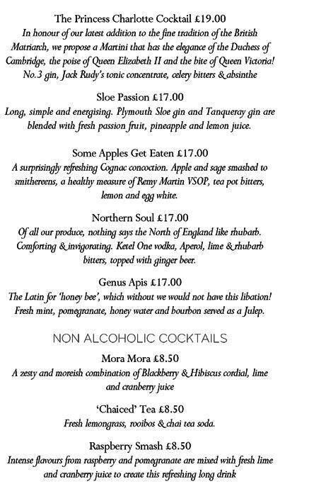 Claridge's Asia menu