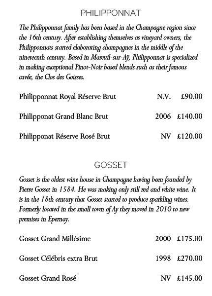 Claridge's Asia menu
