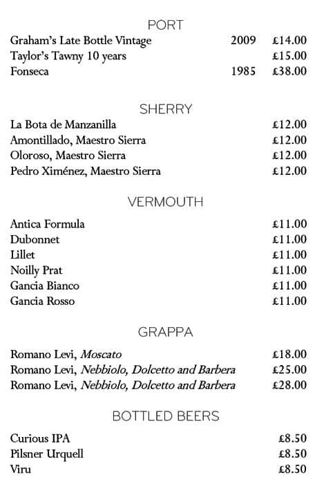 Claridge's Asia menu