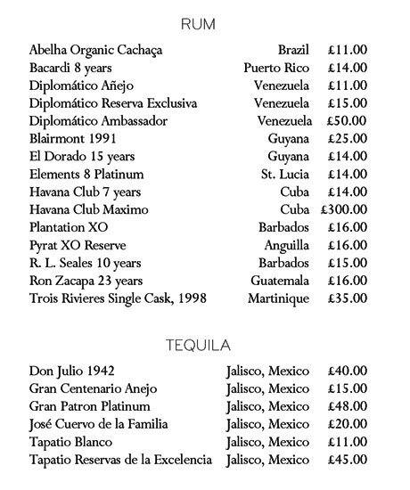 Claridge's Asia menu