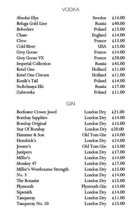 Claridge's Asia menu
