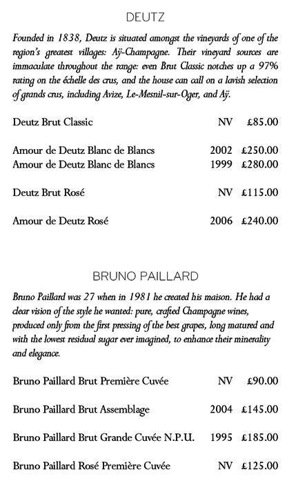 Claridge's Asia menu