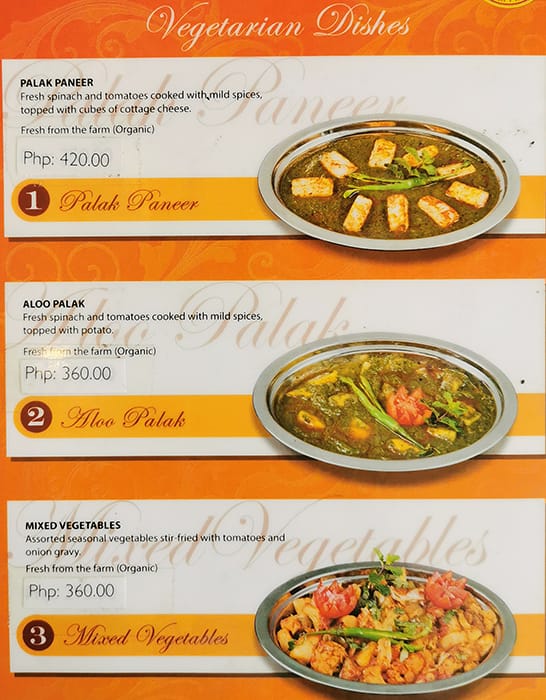 Menu at Kabab & Curry restaurant, Makati