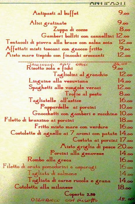 Menu di Camelot 