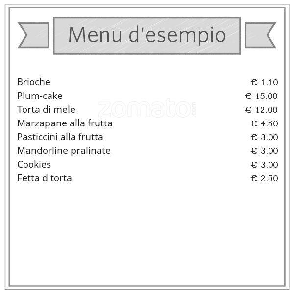 Menu di Pasticceria Saibeni Milano 