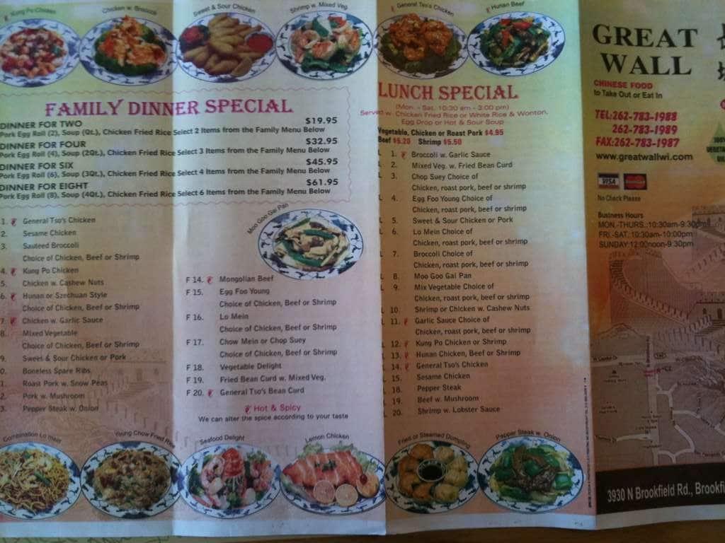 Great Wall Brookfield Milwaukee Zomato
