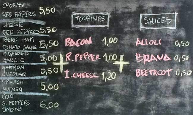 Cafe 12 menu