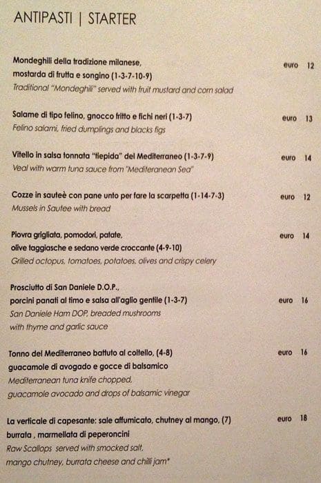 Menu di Grand Lounge Bar Rosa Grand 