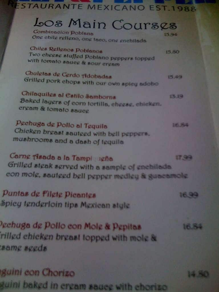 Salt & Pepper Mexican Restaurante Menu Urbanspoon/Zomato