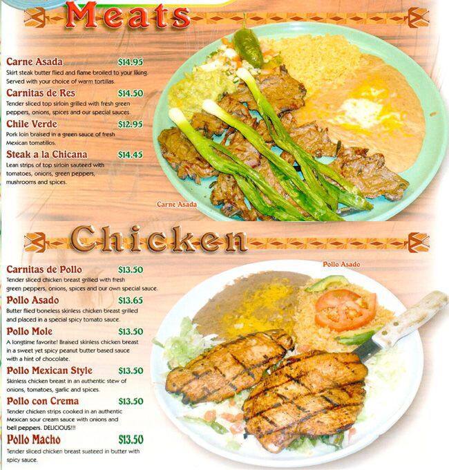 El Indio Menu Menu For El Indio Hazelwood Portland