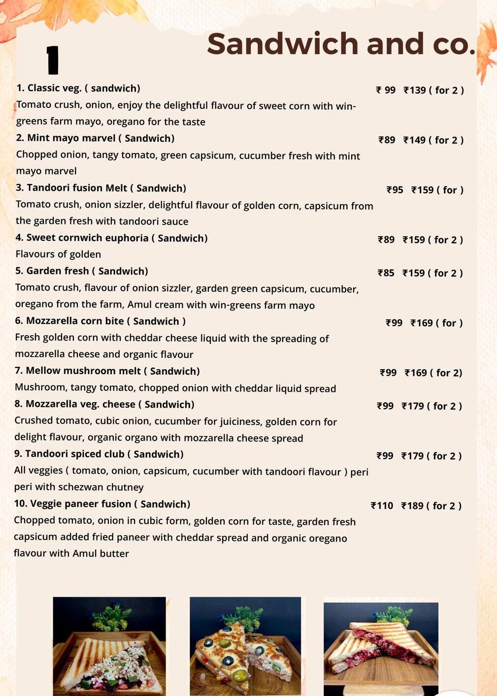 Menu of Toast And Grill, Shahdara, New Delhi