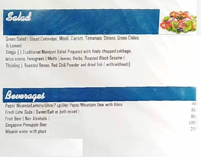 Manipur Food Stall menu